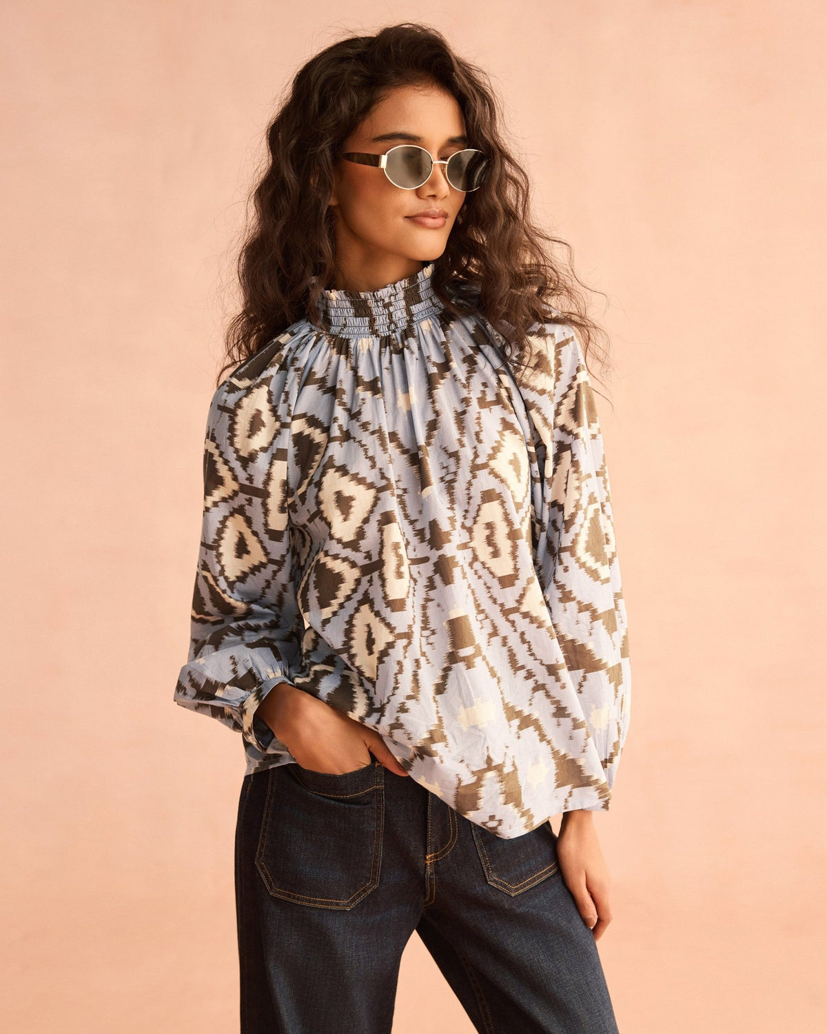 Brooke Blouse BAILEY SLATE - Sai Anvesh Craft