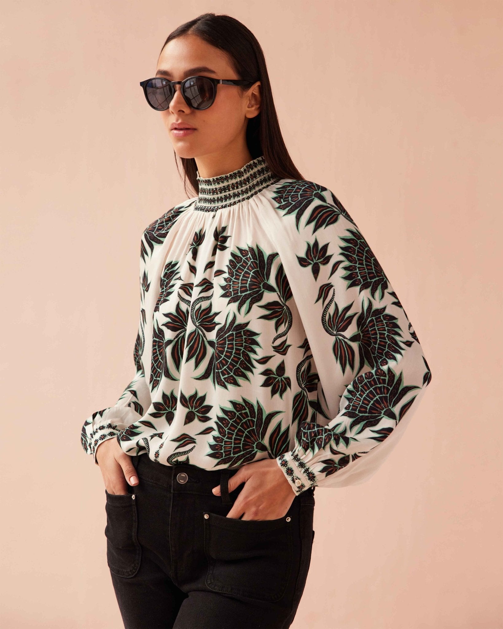 Brooke Blouse GIA MACAROON - Omika