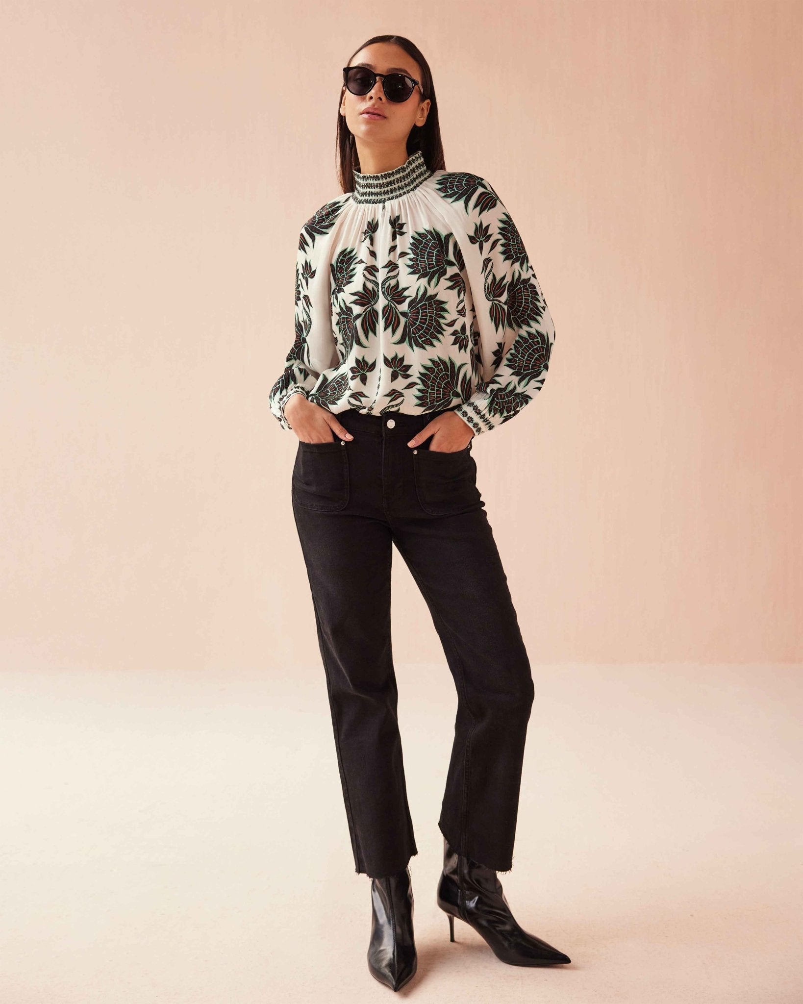 Brooke Blouse GIA MACAROON - Omika