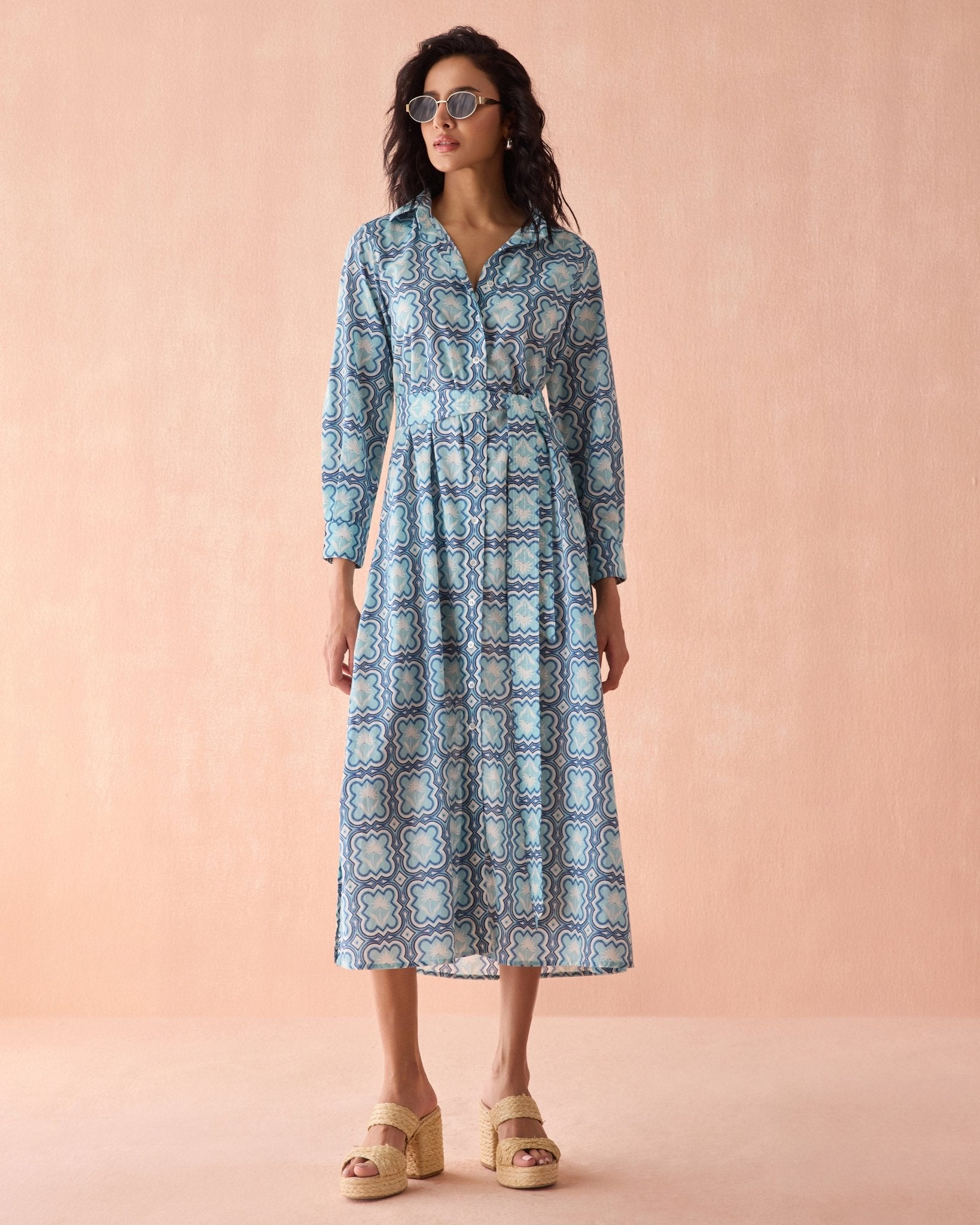 Emma Shirtdress LEENA SANTORINI - Omika