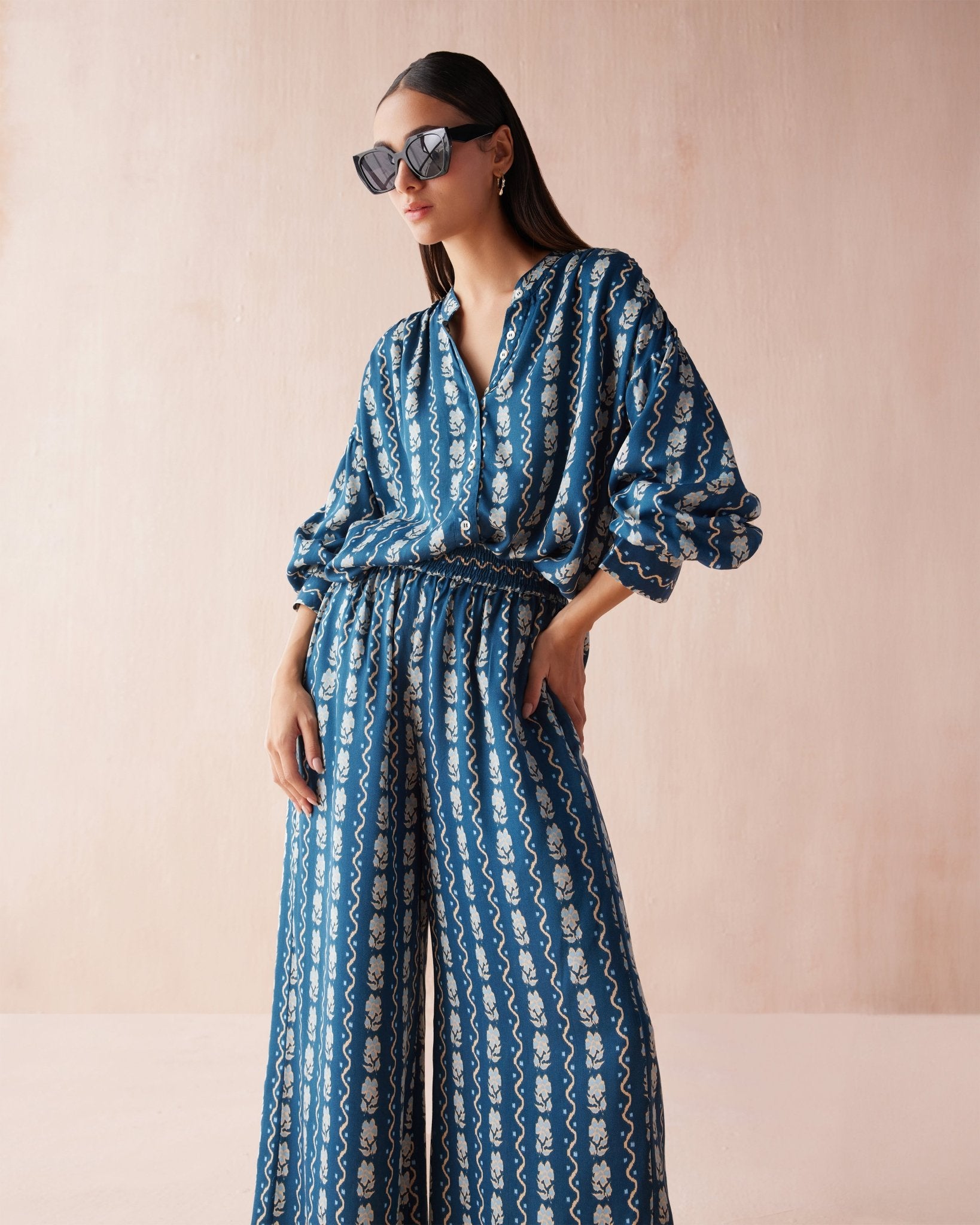 Ezra Blouse NICO INDIGO - Omika