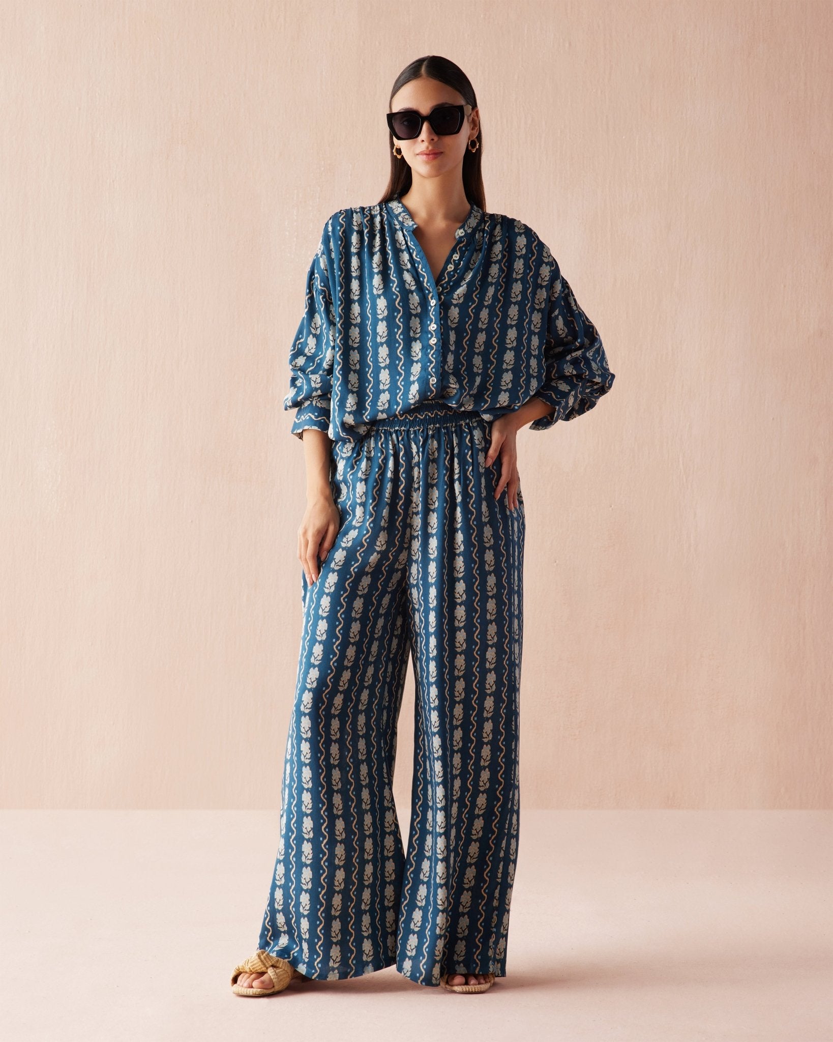 Ezra Blouse NICO INDIGO - Omika