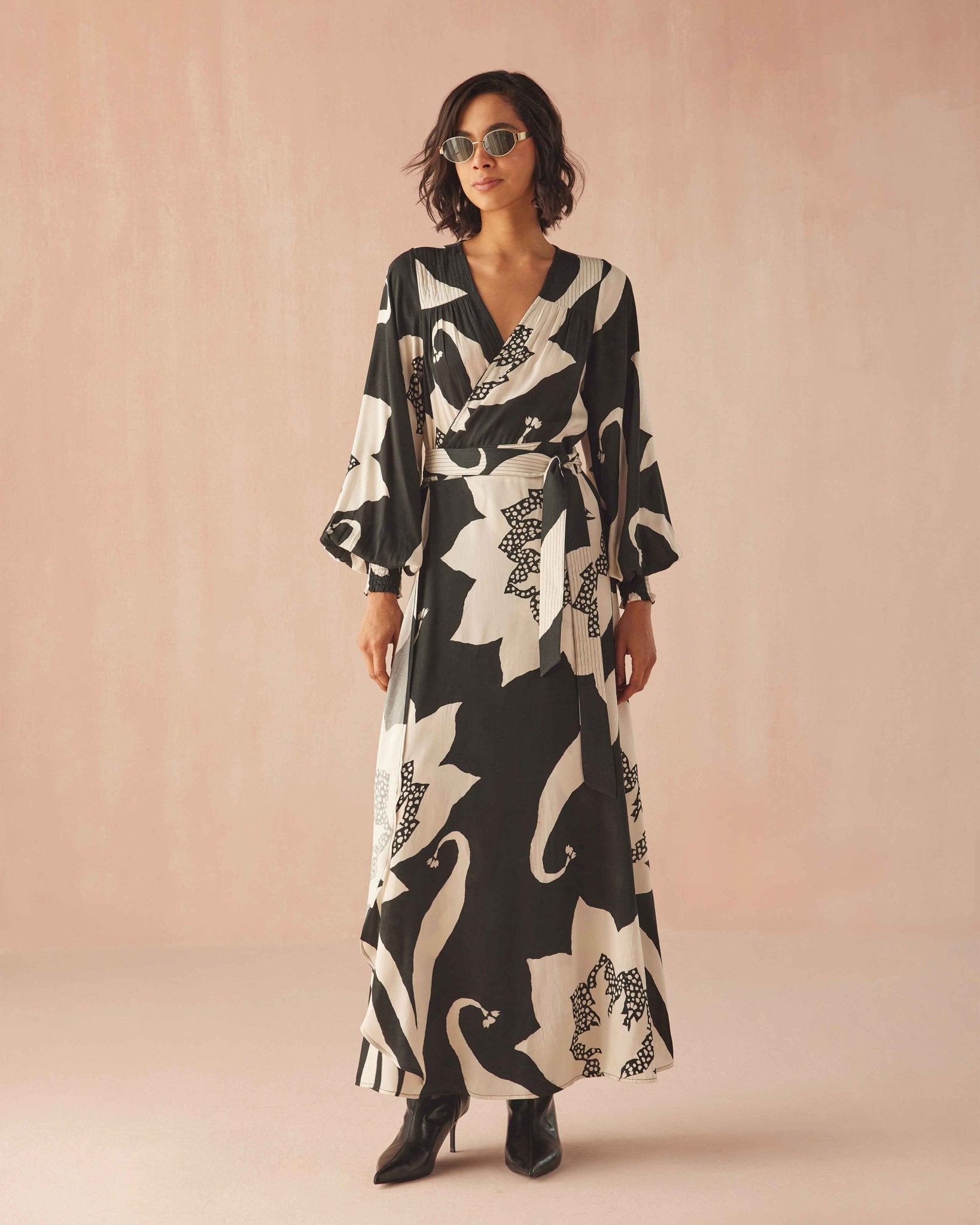 Lorelei Wrap Dress AUDREY NOCTURNE - Omika