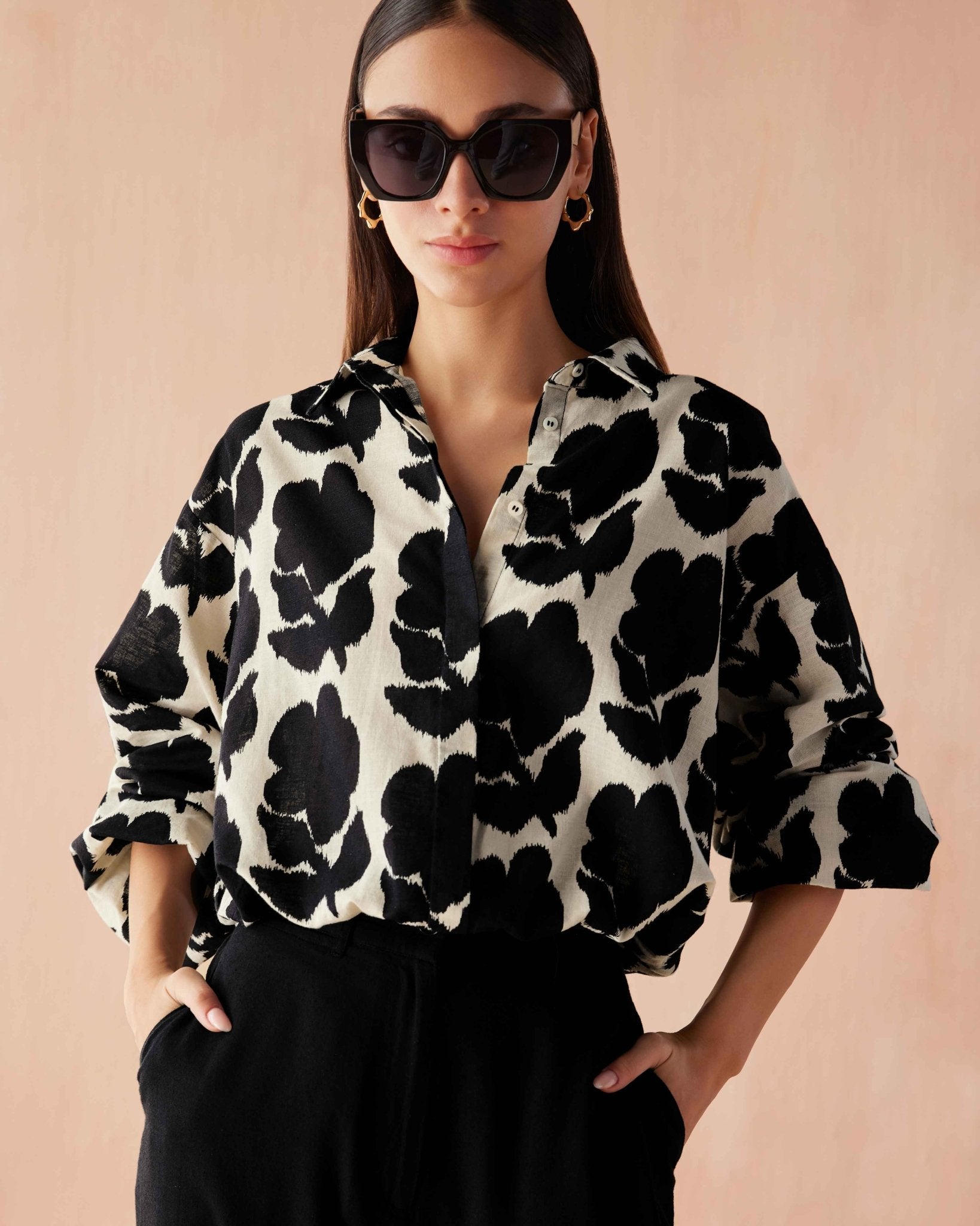 Nero Blouse EMMA MUSSEL - Omika