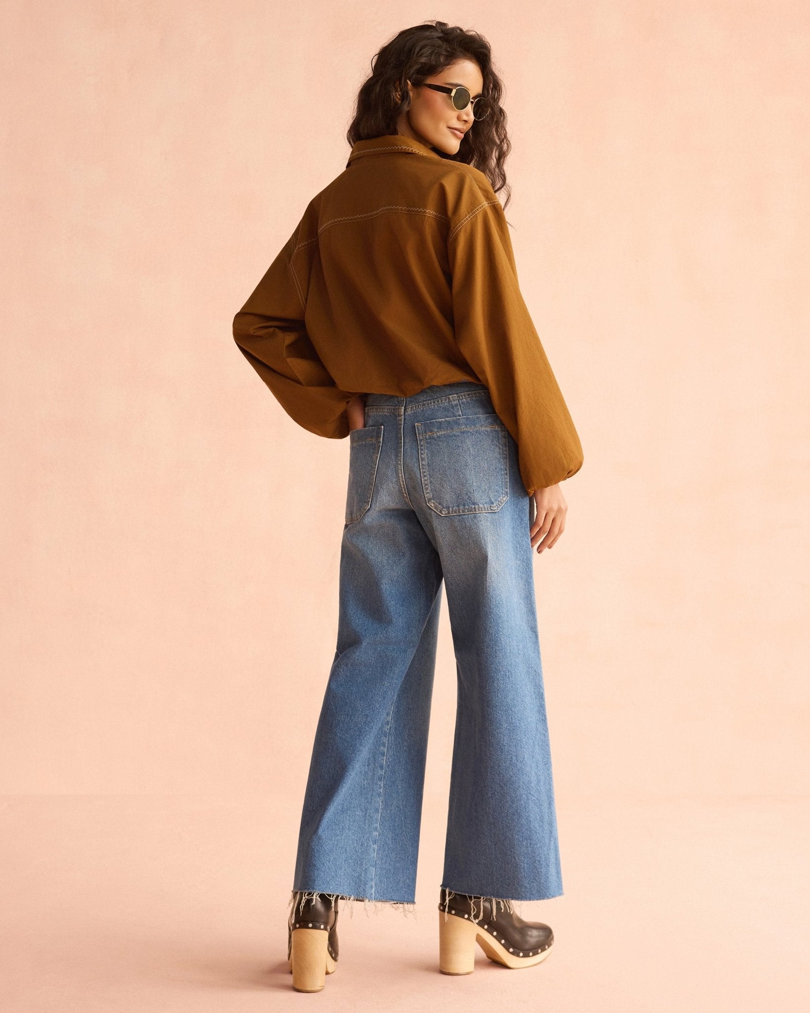 Nero Blouse SOLID CINNAMON - Sai Anvesh Craft