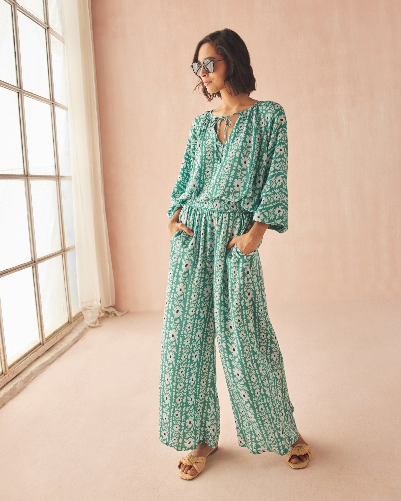 Riviera Blouse ESME JADEITE - Omika