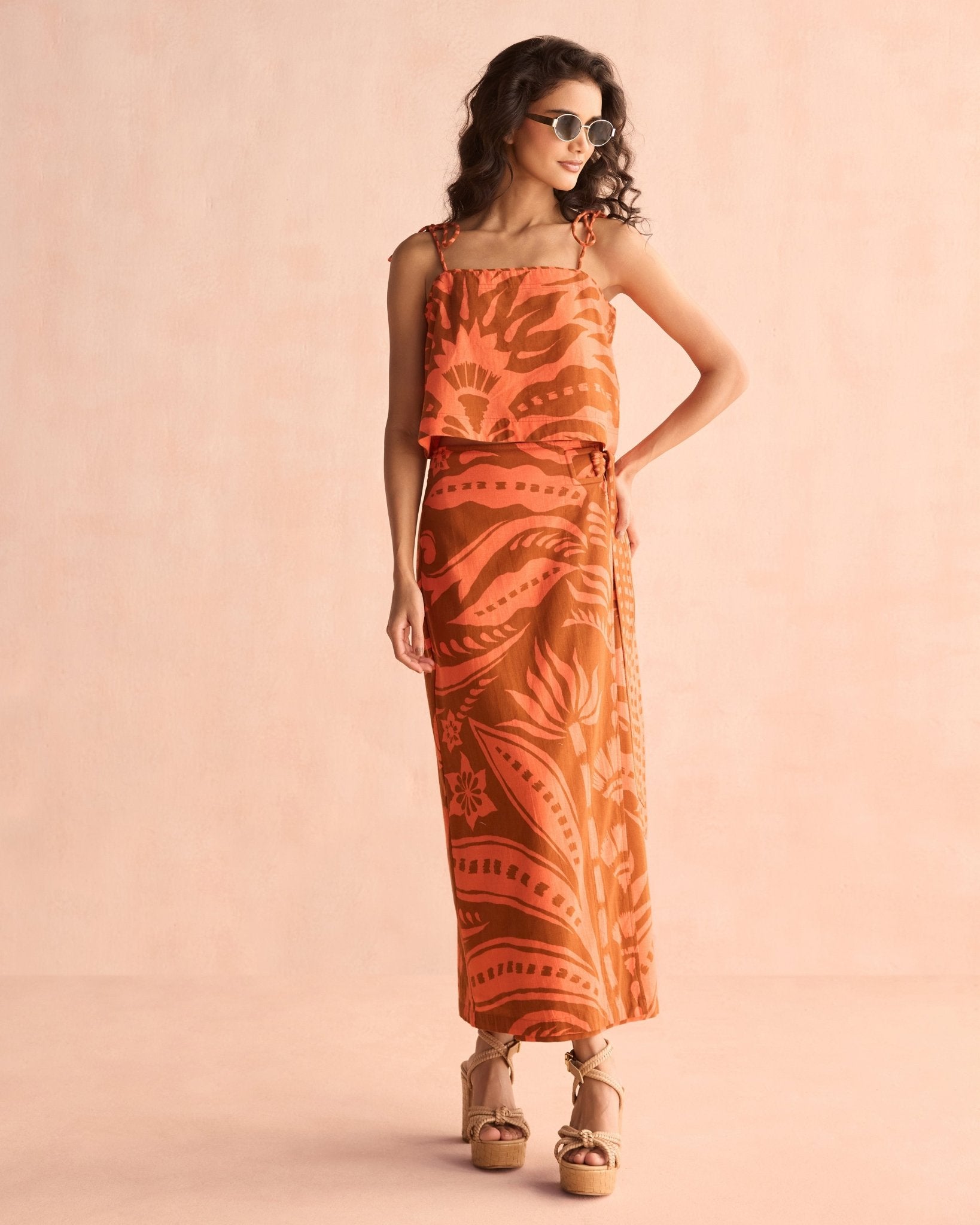 Sammi Skirt NAIA TERRACOTTA - Sai Anvesh Craft