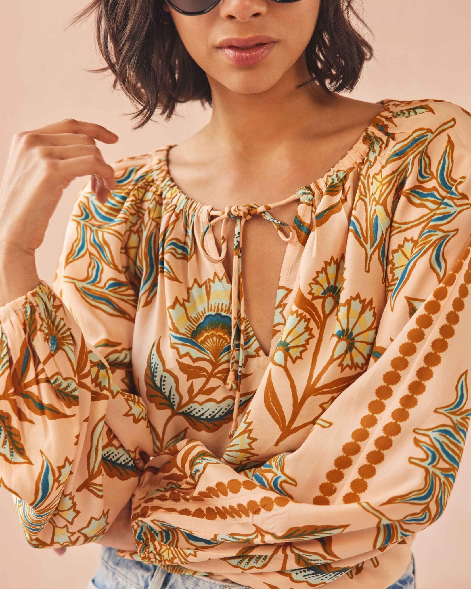 Tiya Blouse ALEENA BUTTERNUT - Omika