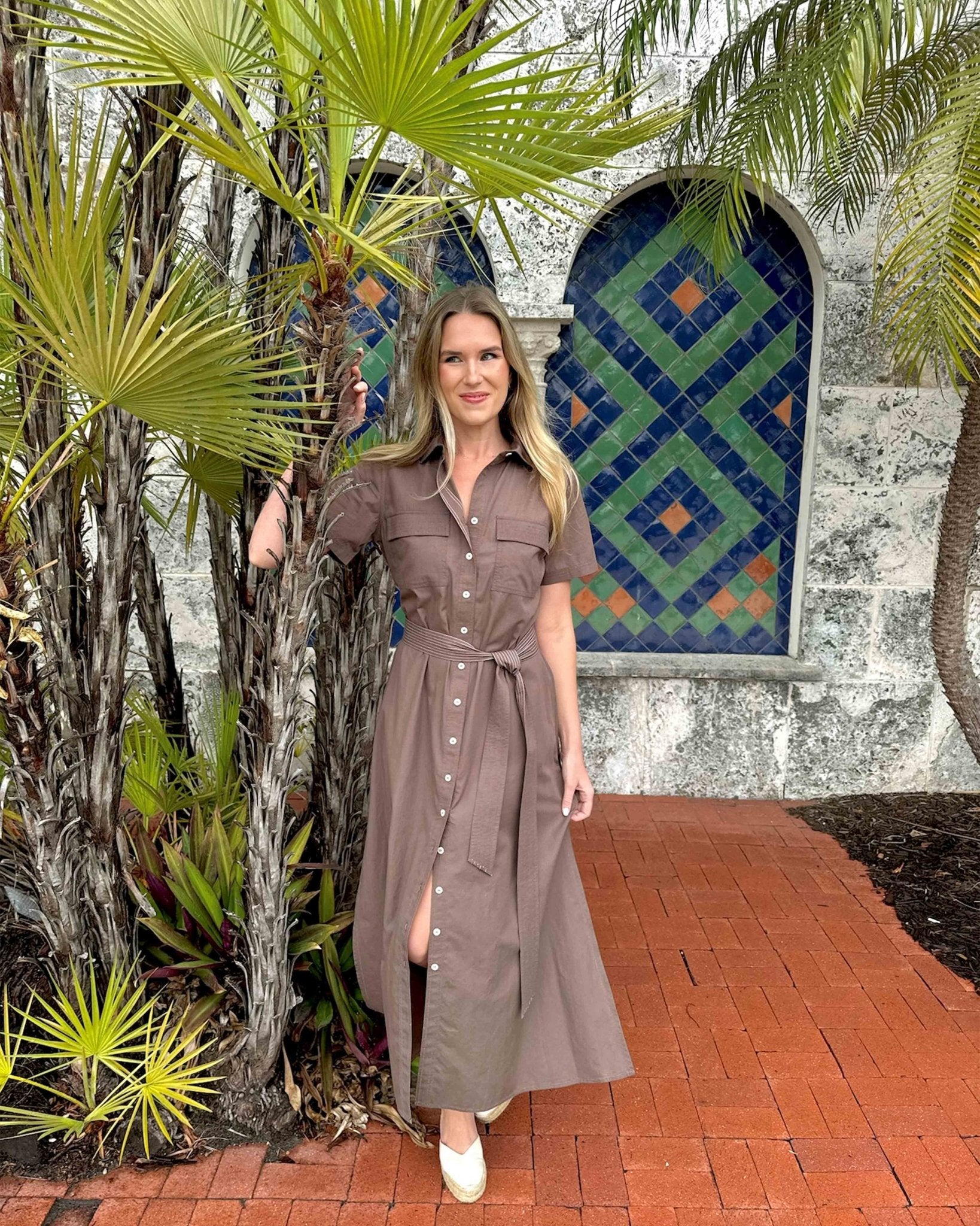 amira midi dress Amira Shirt Dress Solid Fawn / S