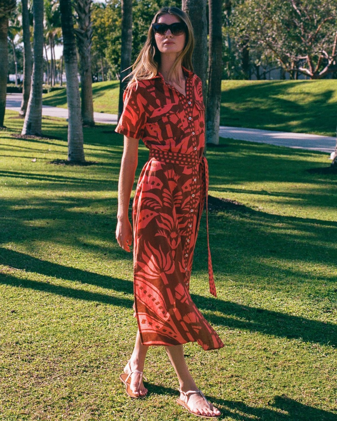 Amira Shirt Dress NAIA TERRACOTTA - Sai Anvesh Craft