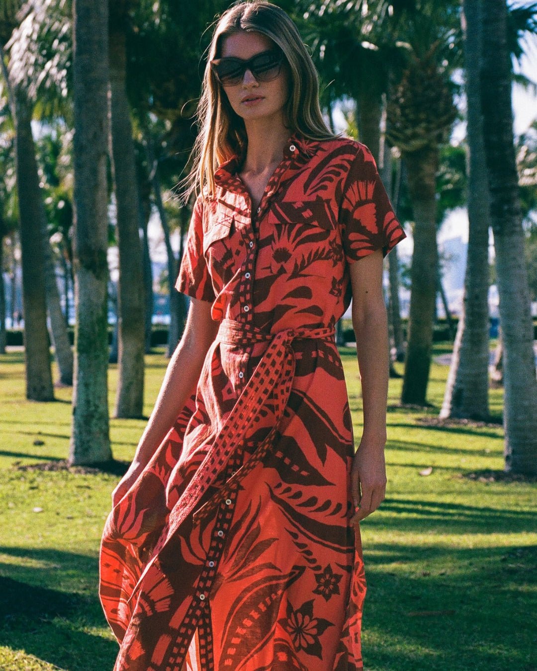 Amira Shirt Dress NAIA TERRACOTTA - Sai Anvesh Craft