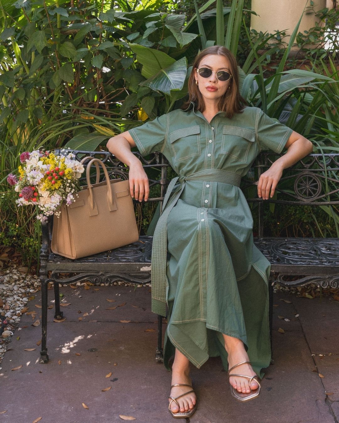 Amira Shirt Dress SOLID PALM - INDOSPANISH MARKETING SERVICES