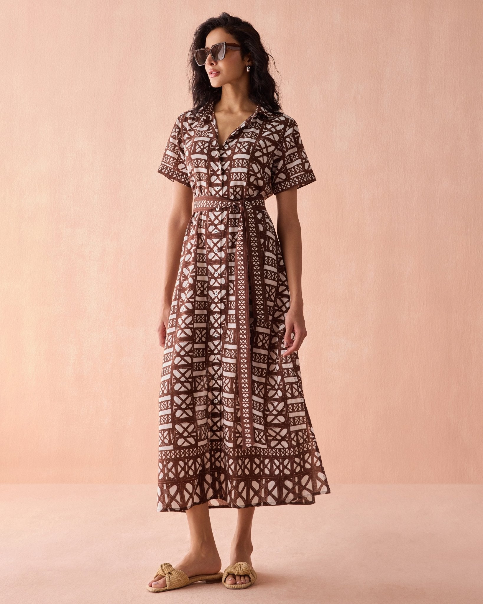 Amira Shirtdress NARI CACAO - Omika