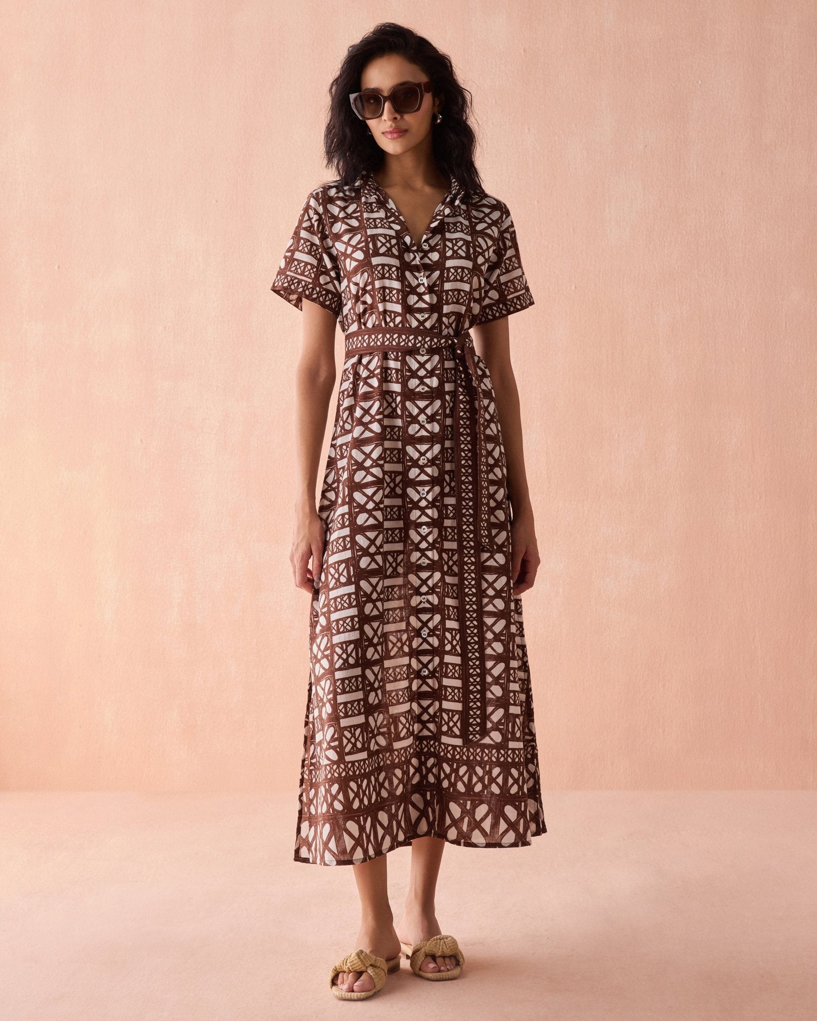 Amira Shirtdress NARI CACAO - Omika