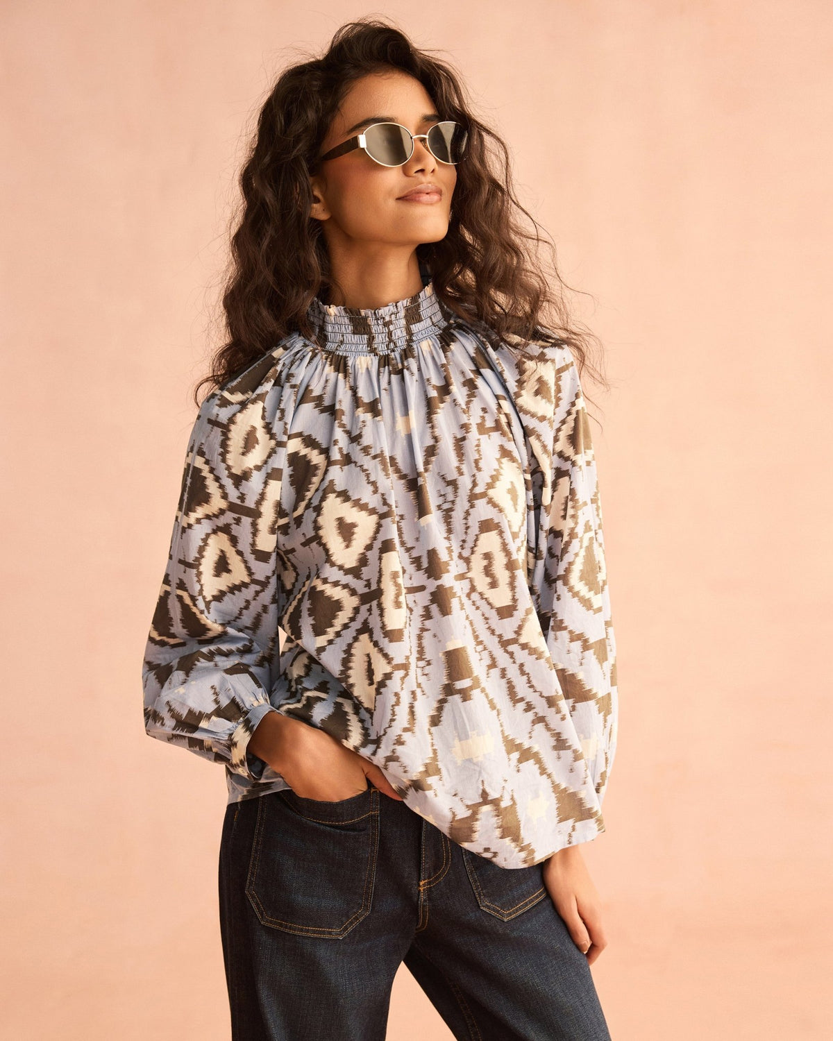 Brooke Blouse BAILEY SLATE - Sai Anvesh Craft