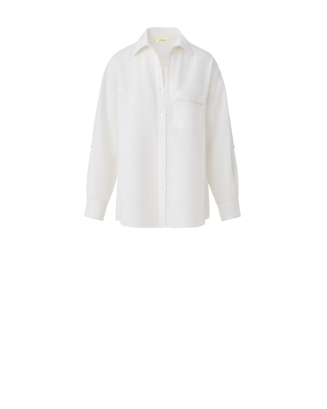 Elisabetta Blouse SOLID PRISTINE - Omika