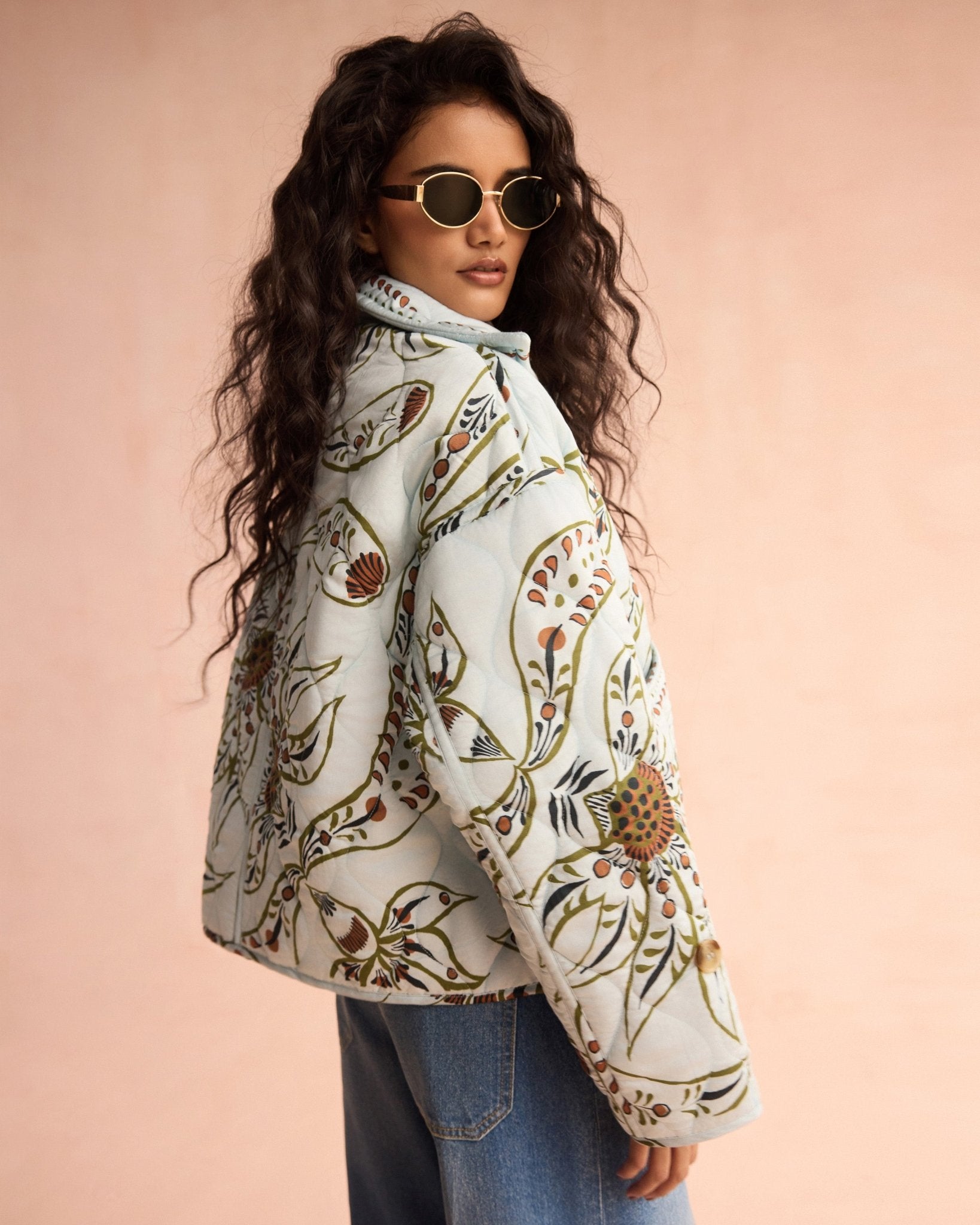 Goldie Jacket DIYA POWDER - Sai Anvesh Craft