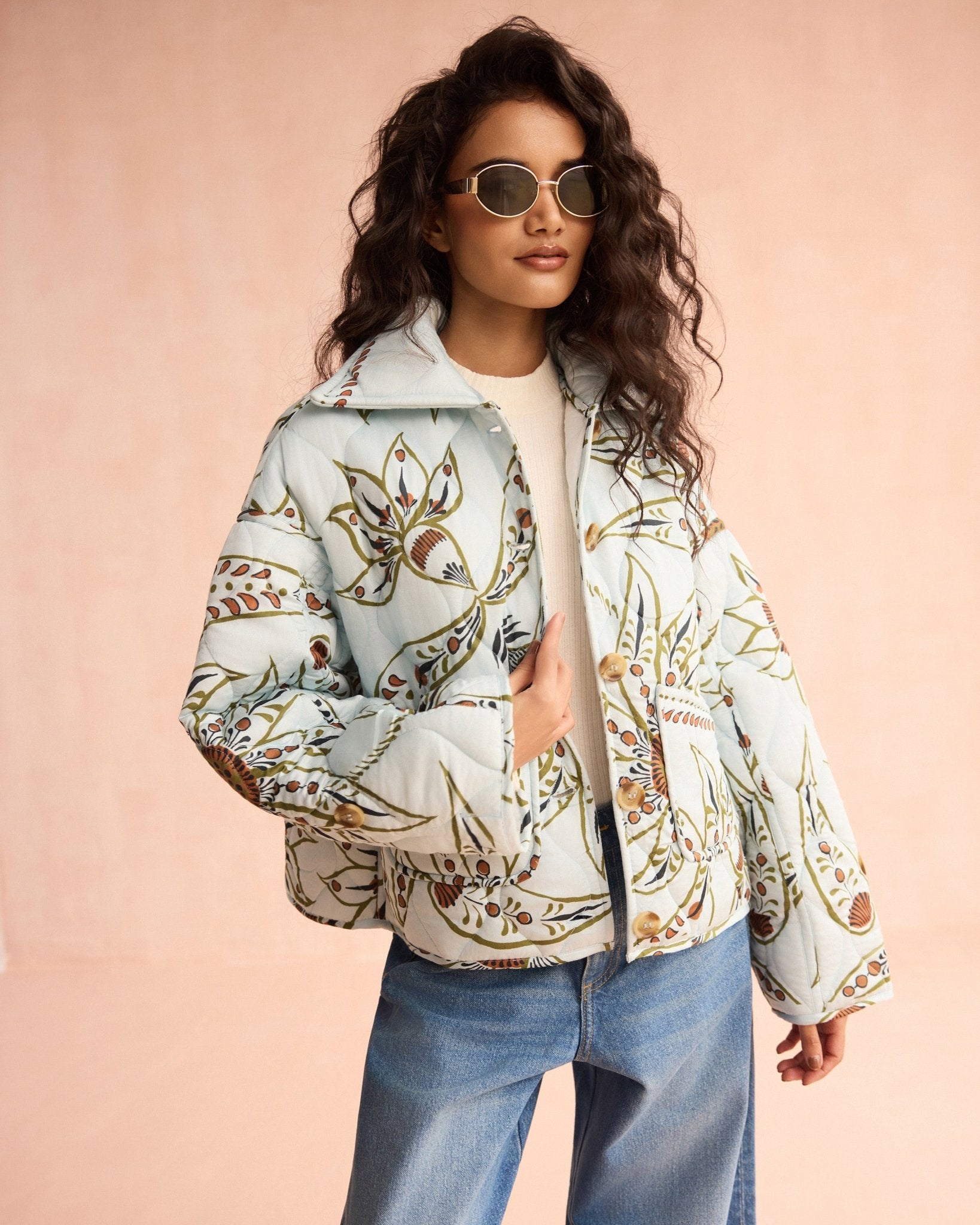 Goldie Jacket DIYA POWDER - Sai Anvesh Craft