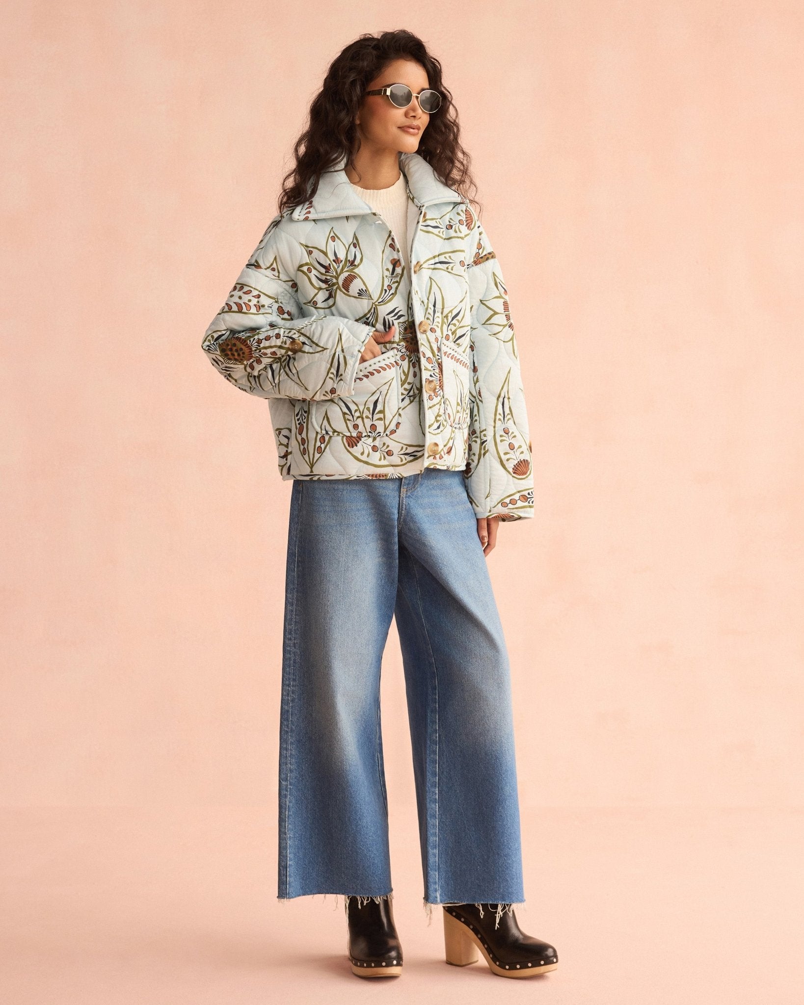 Goldie Jacket DIYA POWDER - Sai Anvesh Craft
