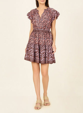 Harlow Mini Marlow Heather Print Floral Mini Dress Omika