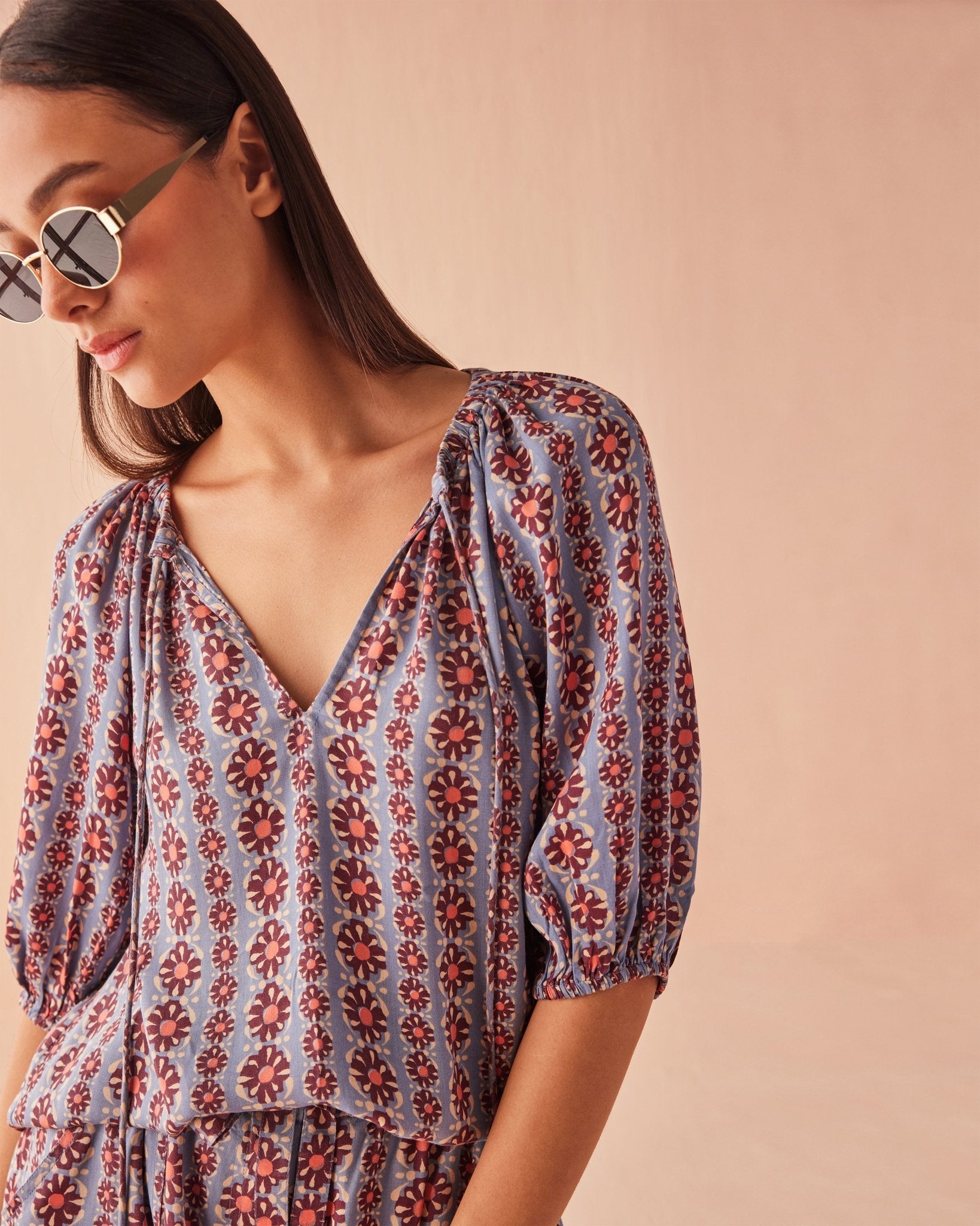 Isla Blouse OMARI HIBISCUS - Omika