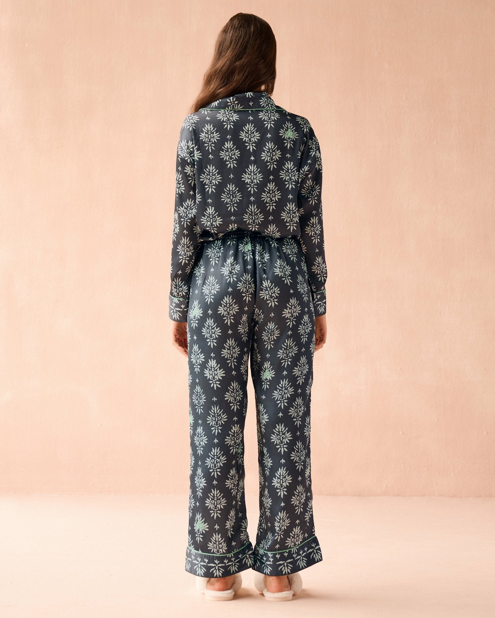 Long Sleeve PJ Pant Set GOA LOTUS INK - Omika