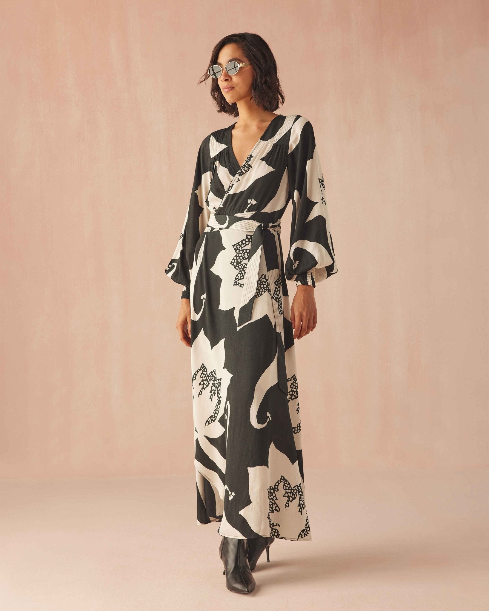 Lorelei Wrap Dress AUDREY NOCTURNE - Omika