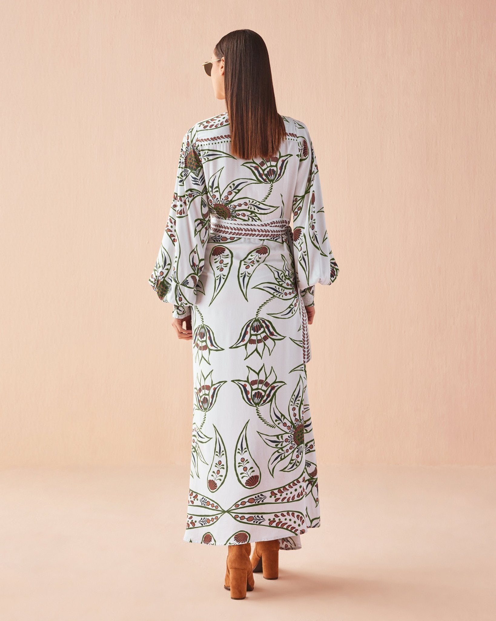 Lorelei Wrap Dress DIYA POWDER - Omika