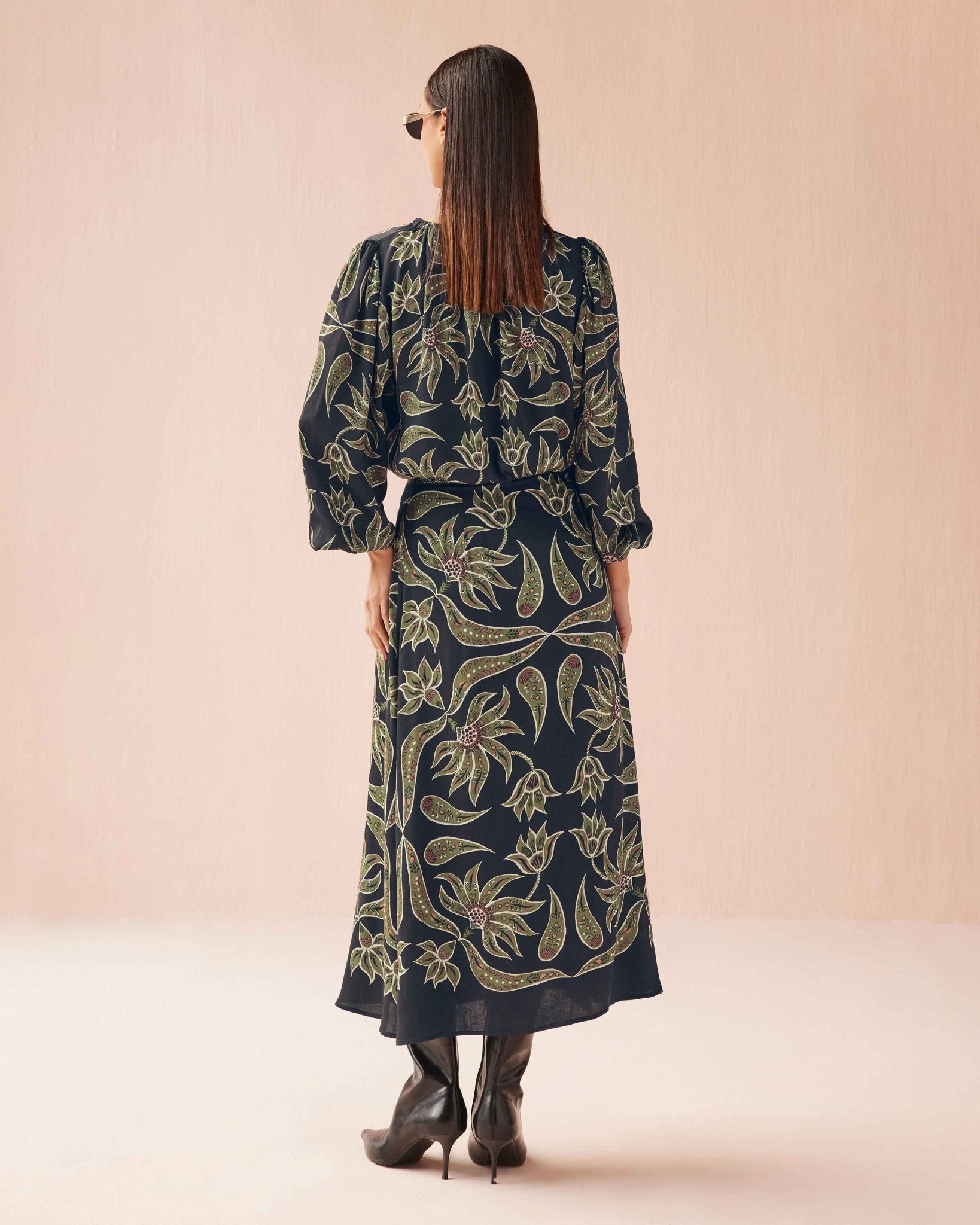 Nalini Wrap Skirt ALEXIA ONYX - Omika
