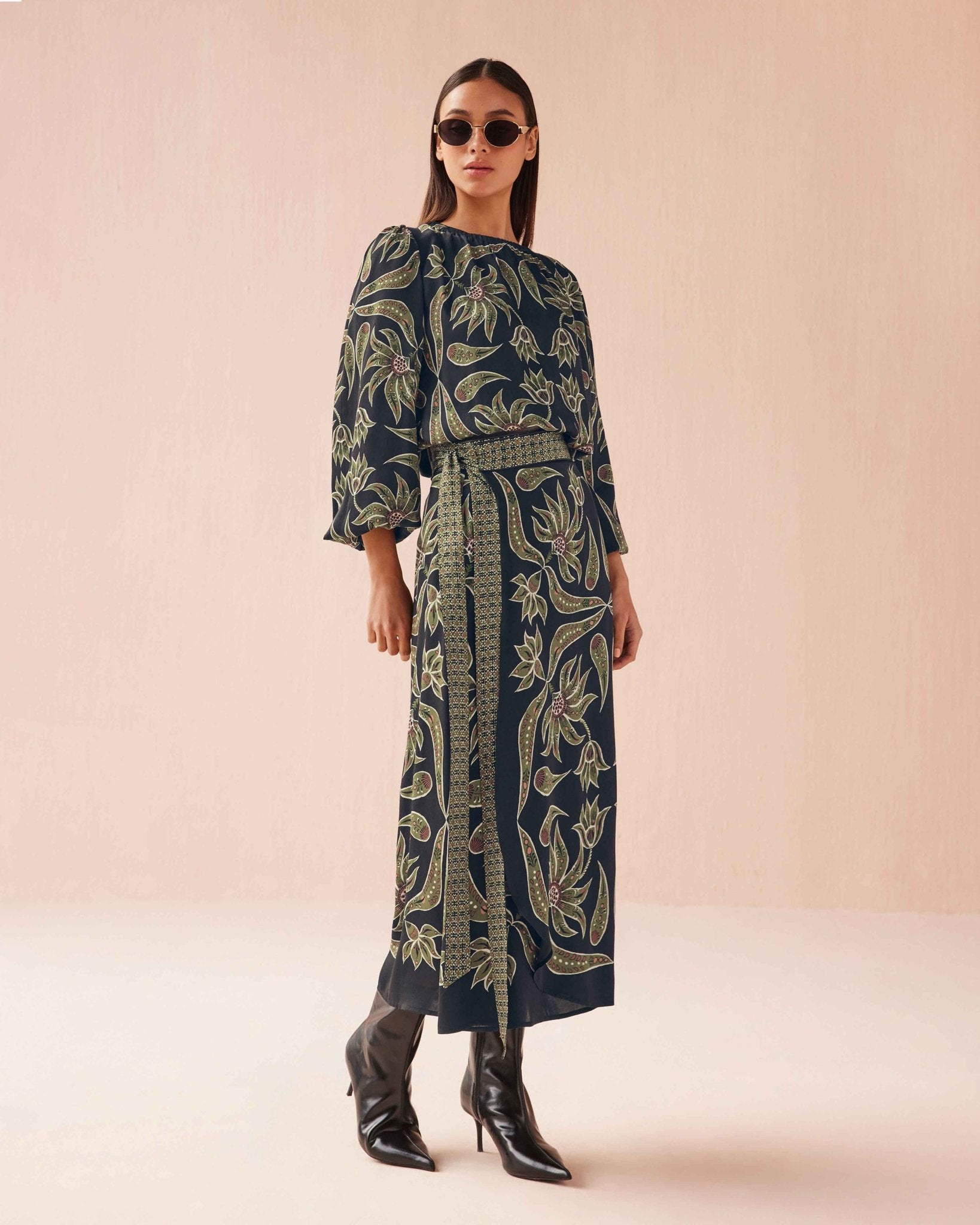 Nalini Wrap Skirt ALEXIA ONYX - Omika
