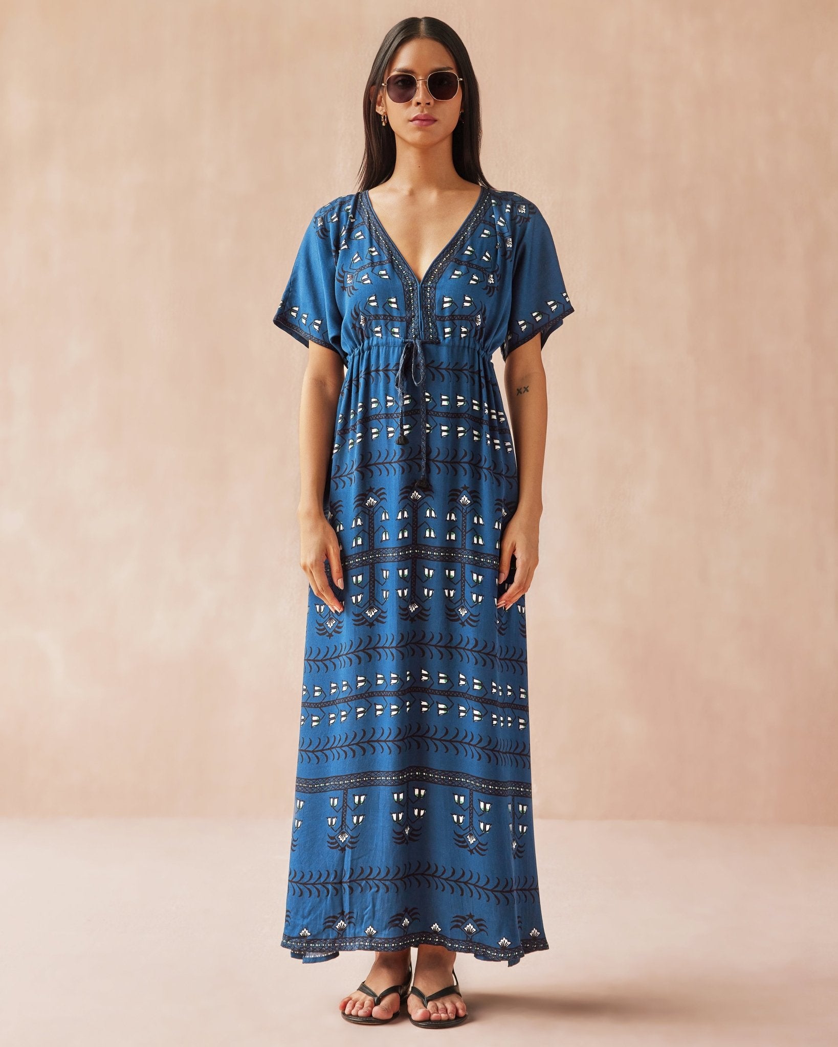 Pia Caftan MALVA INDIGO - Omika