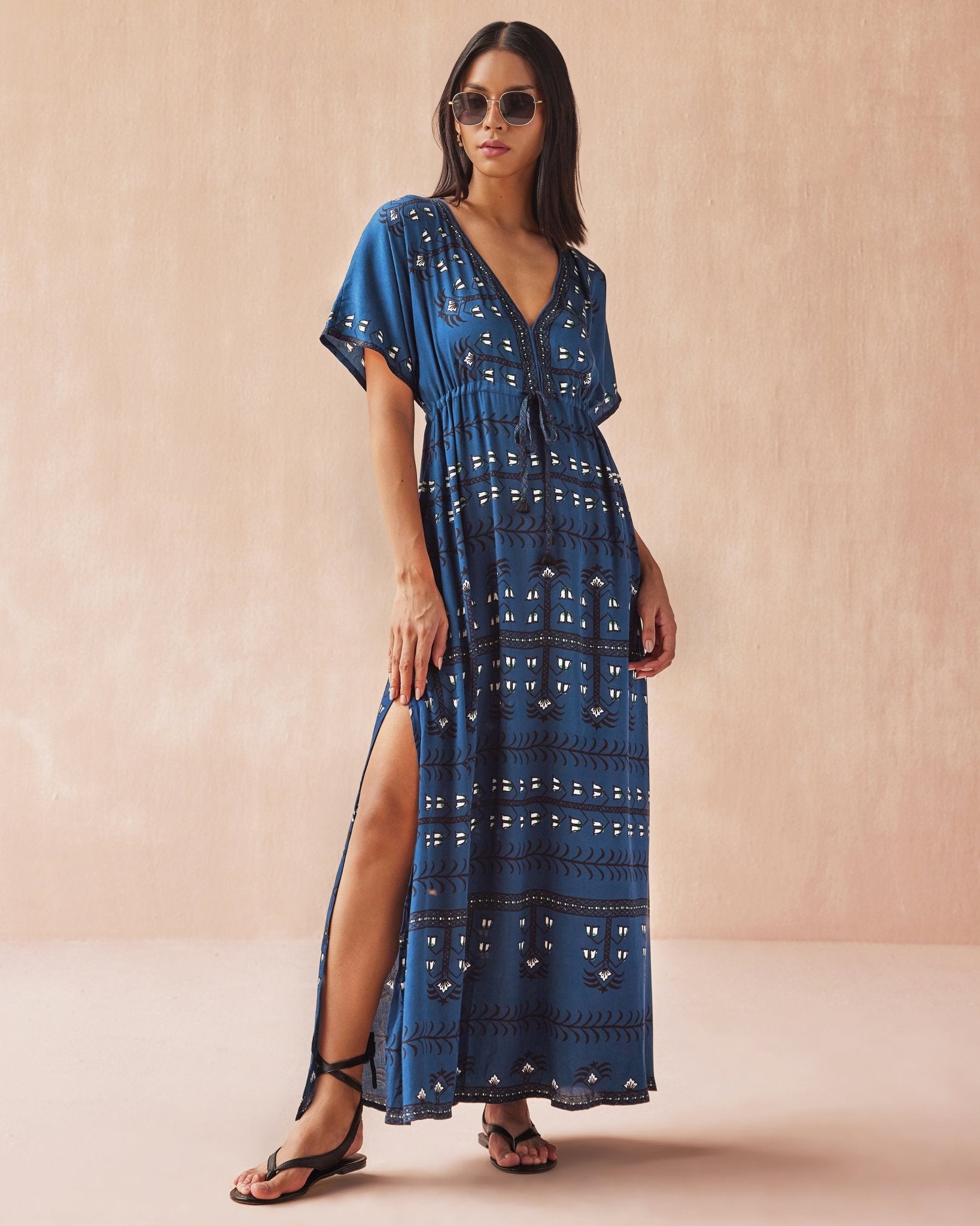 Pia Caftan MALVA INDIGO - Omika