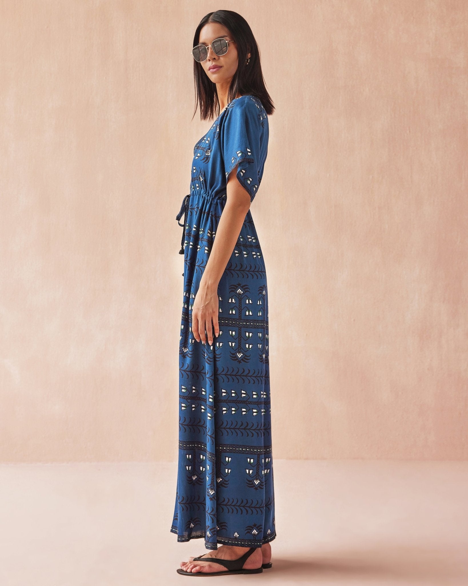 Pia Caftan MALVA INDIGO - Omika