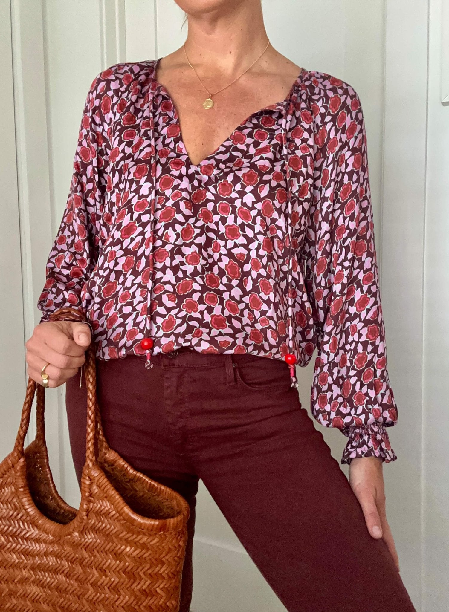 Riviera Blouse FELICE PLUM - Omika