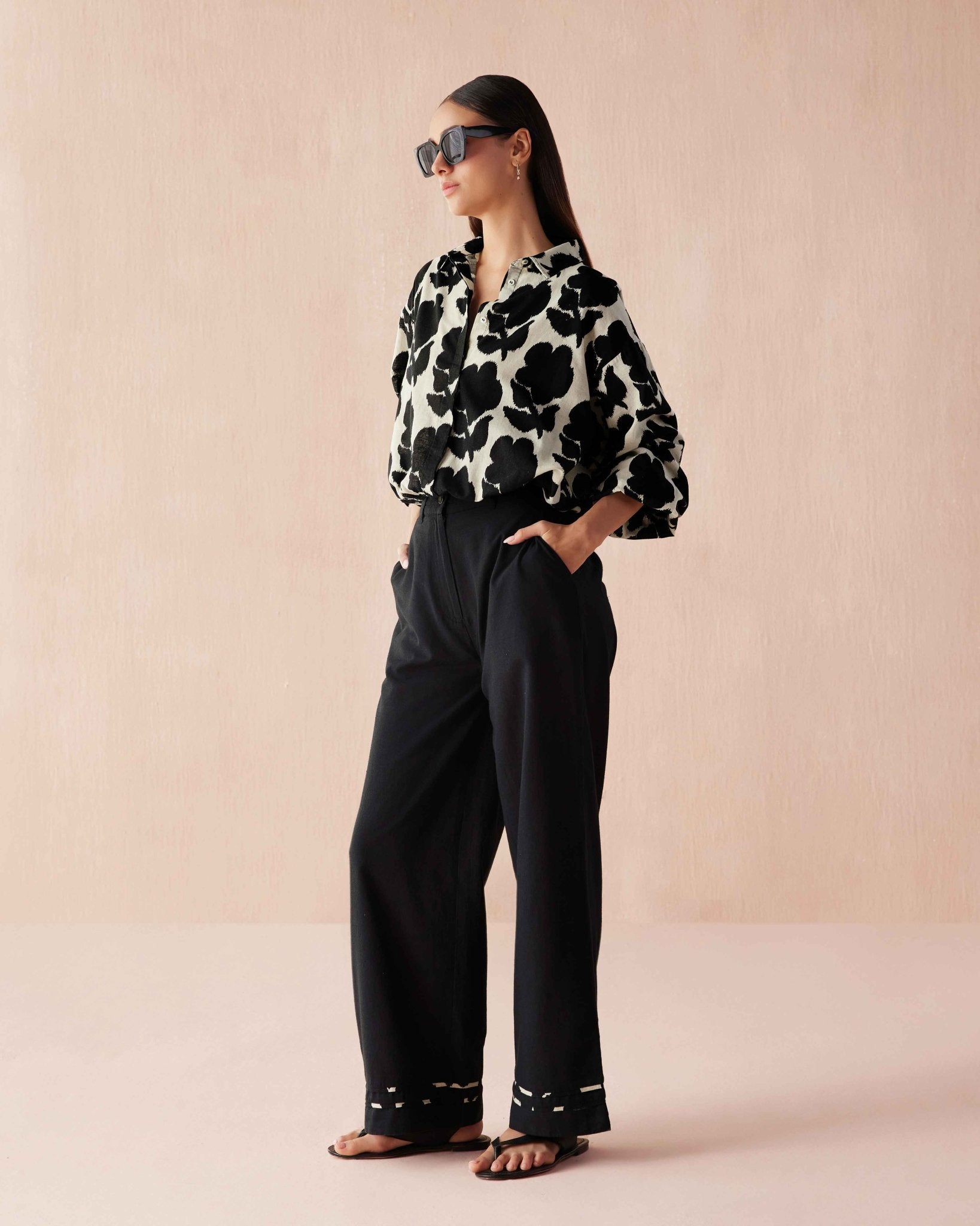Roma Pant SOLID MUSSEL - Omika