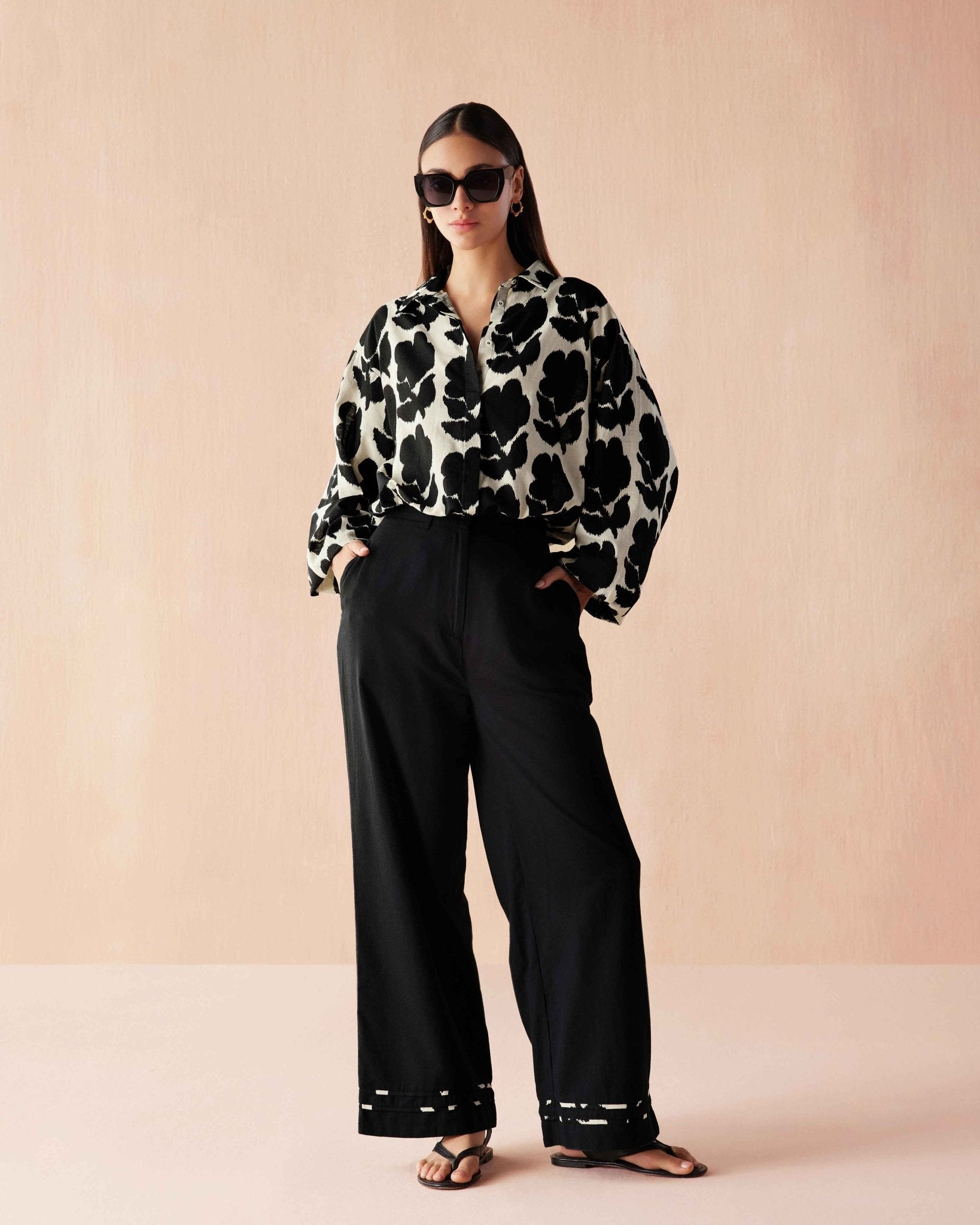 Roma Pant SOLID MUSSEL - Omika