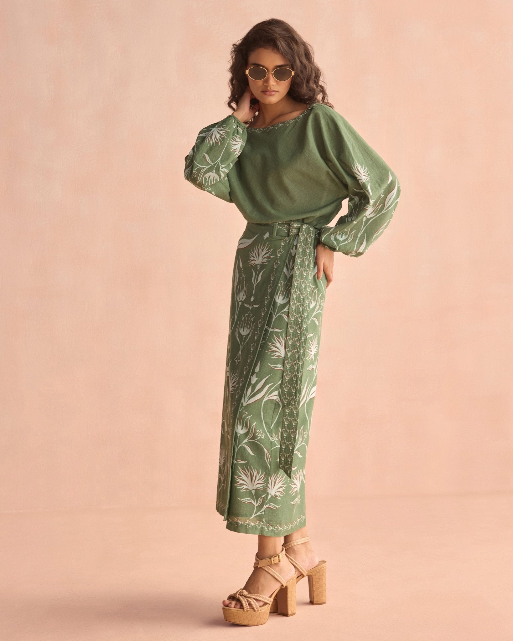 Sammi Skirt LUCIANA ARTICHOKE - Sai Anvesh Craft