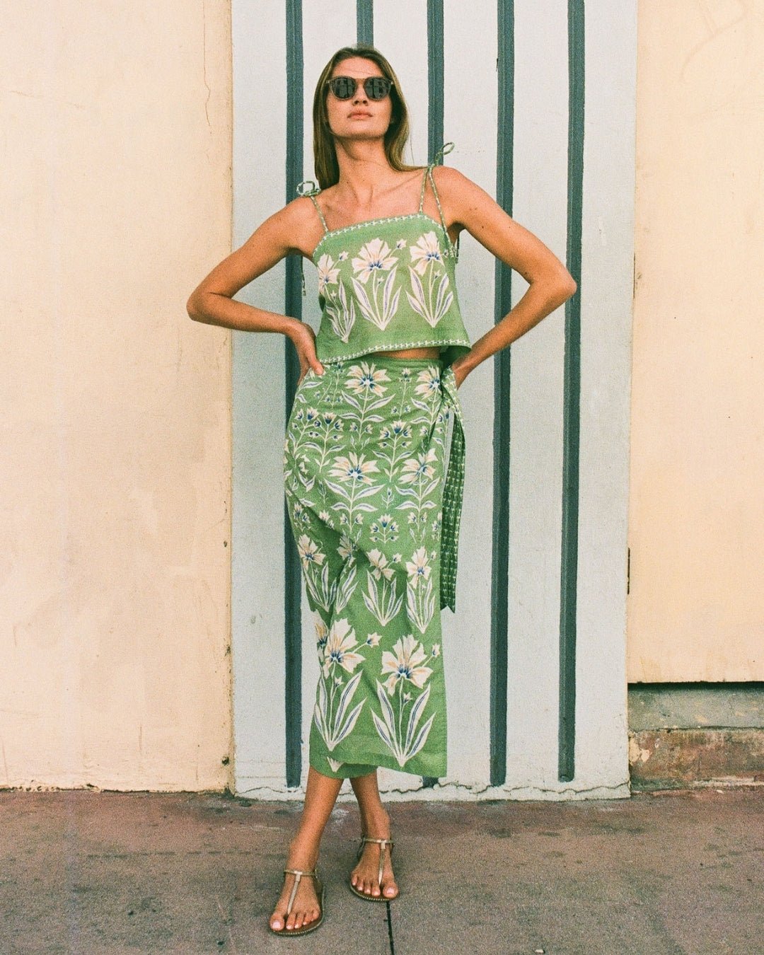 Sammi Skirt MACIE MATCHA - Sai Anvesh Craft