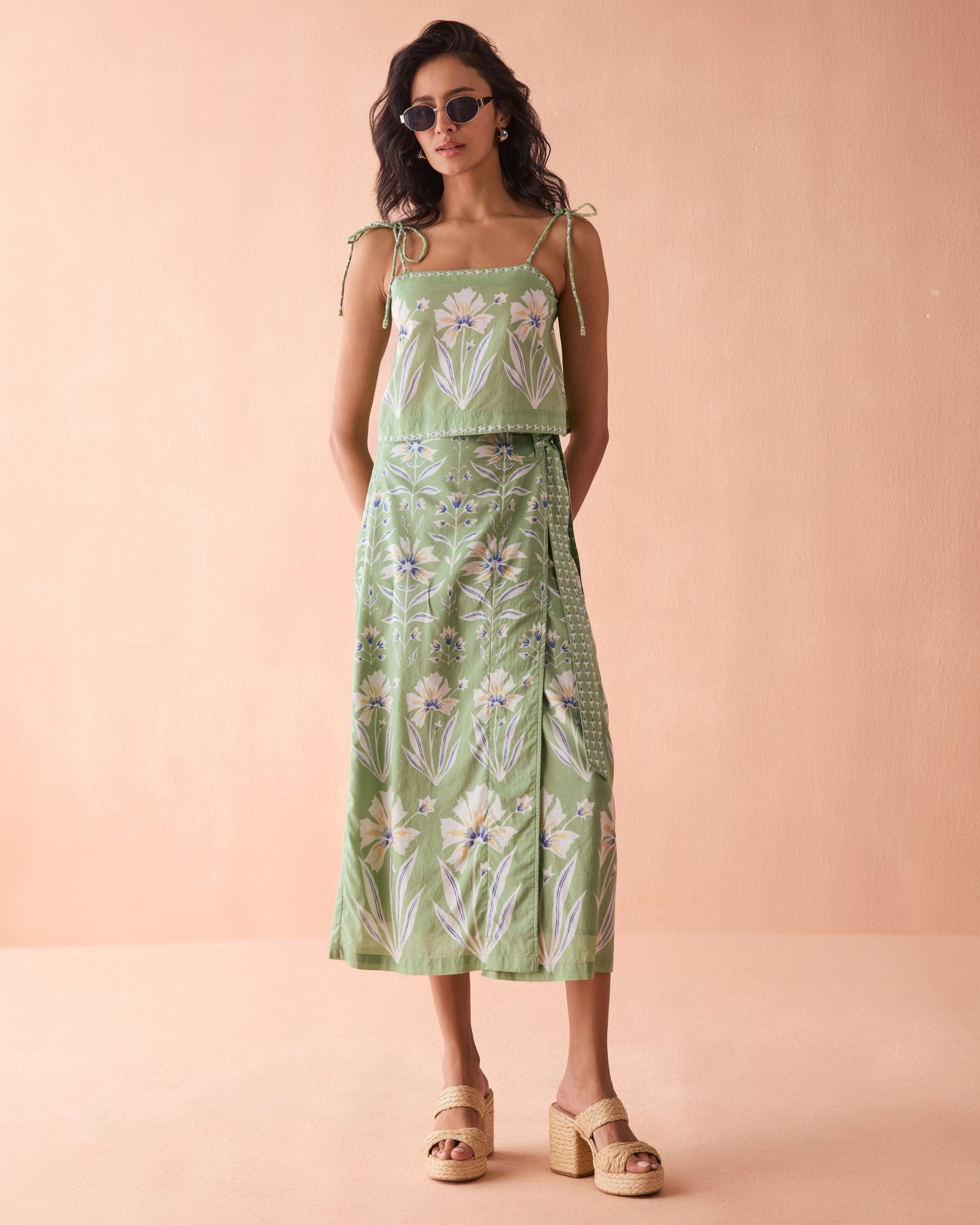 Sammi Skirt MACIE MATCHA - Sai Anvesh Craft