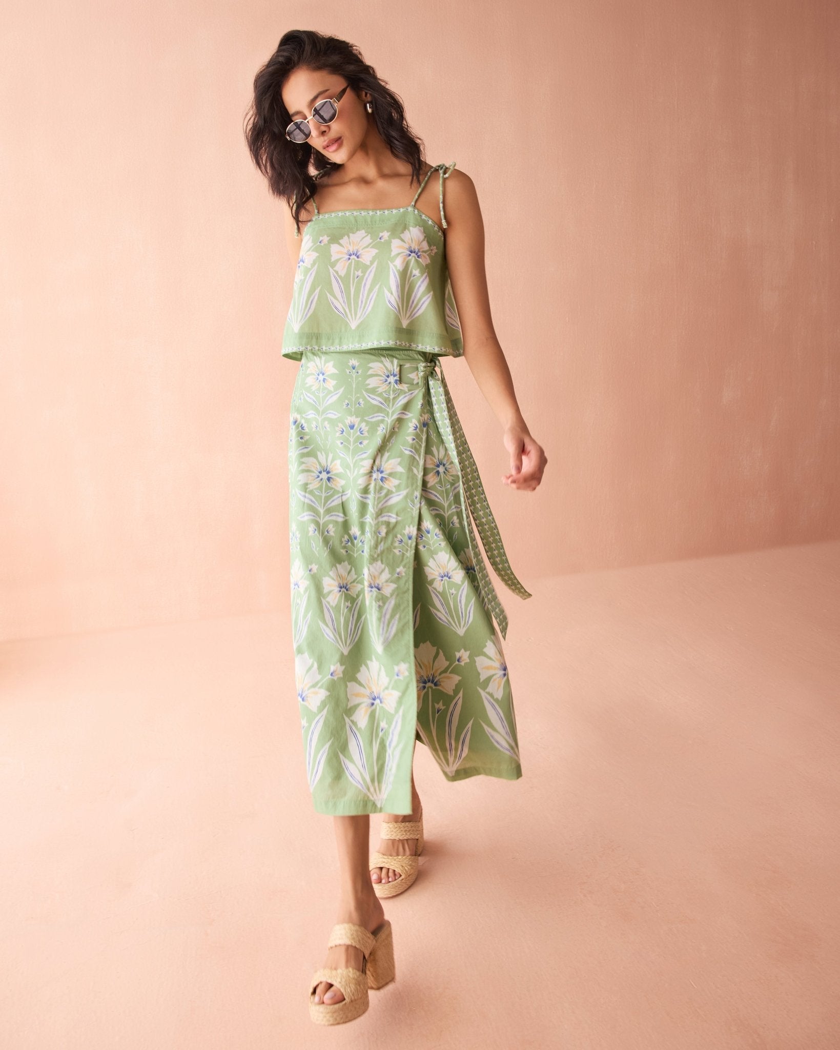 Sammi Skirt MACIE MATCHA - Sai Anvesh Craft