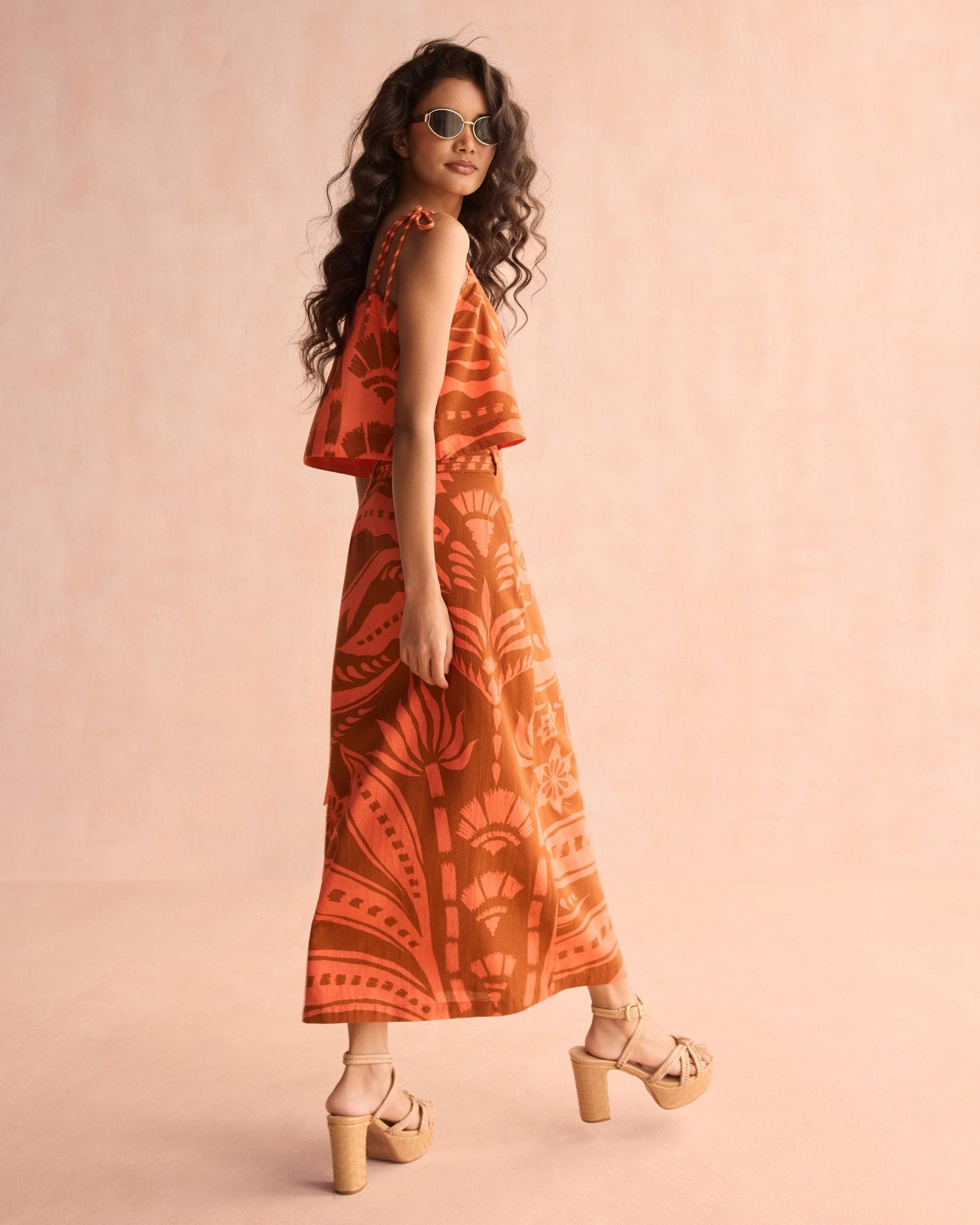 Sammi Skirt NAIA TERRACOTTA - Sai Anvesh Craft
