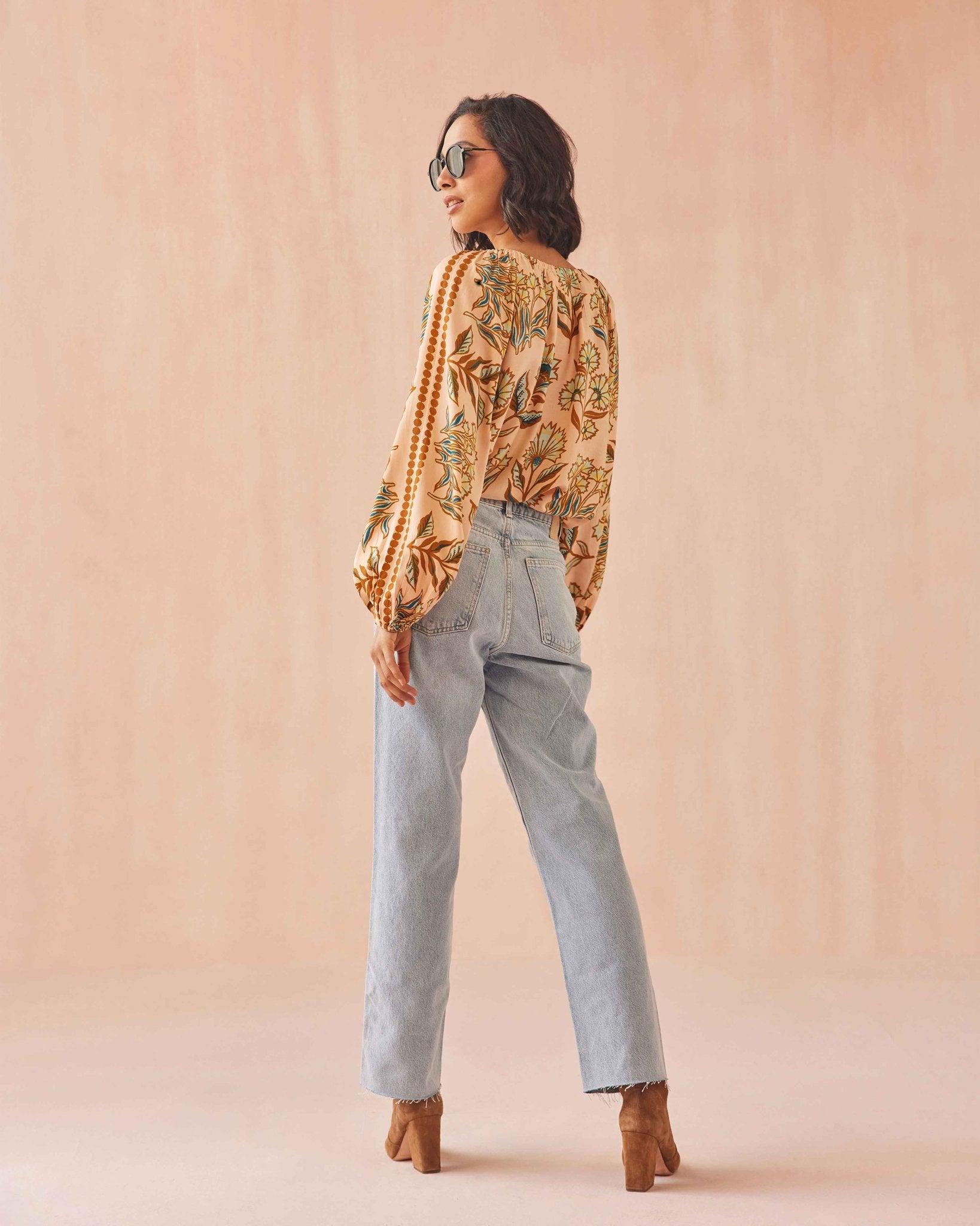 Tiya Blouse ALEENA BUTTERNUT - Omika