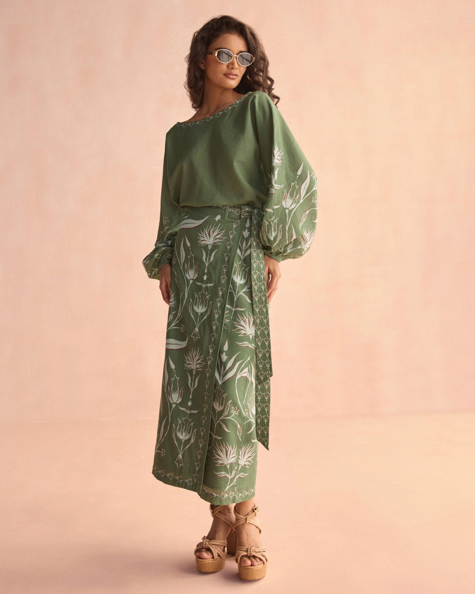 Verde Blouse LUCIANA ARTICHOKE - Sai Anvesh Craft