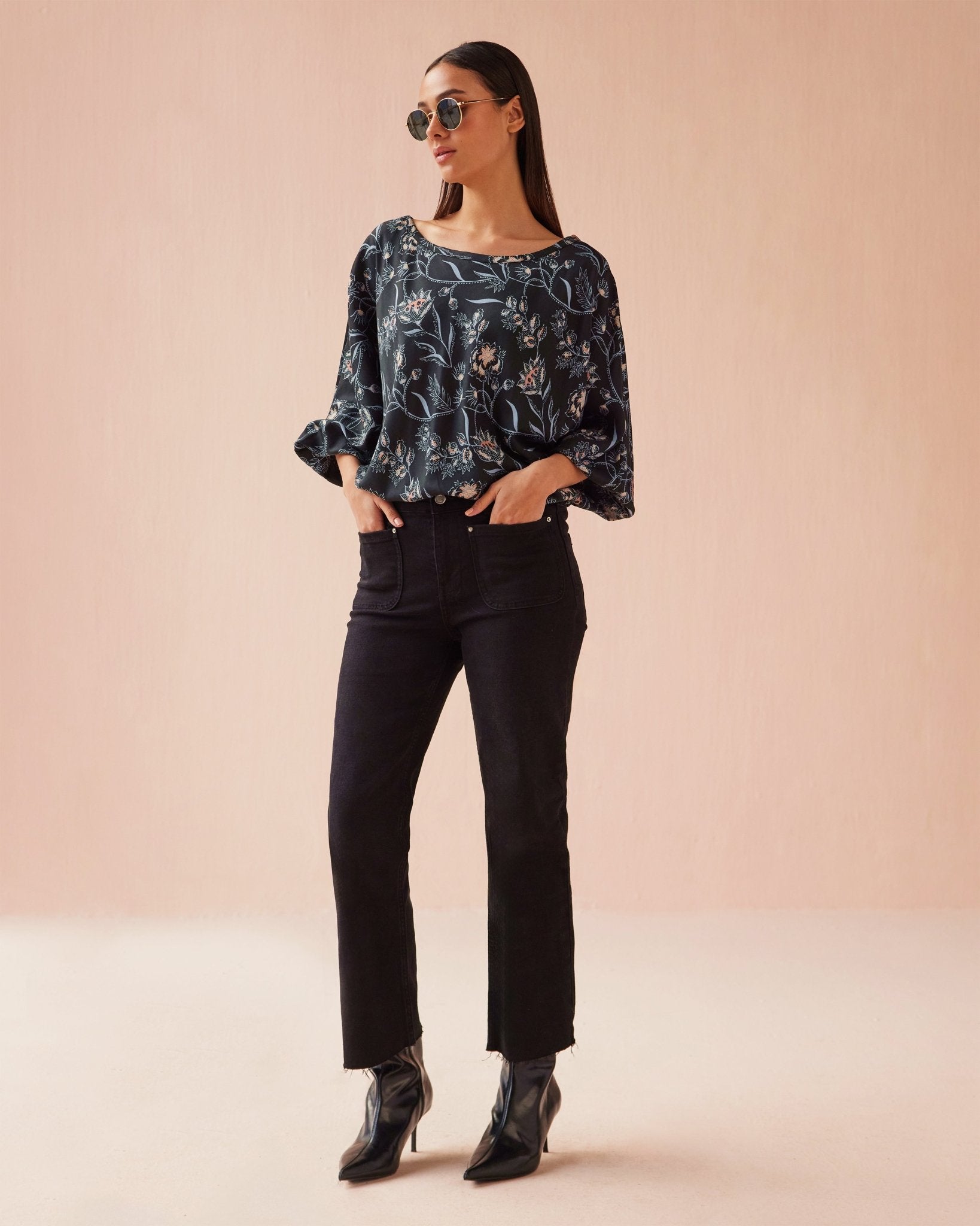 Verde Blouse SOFI MIDNIGHT - Omika