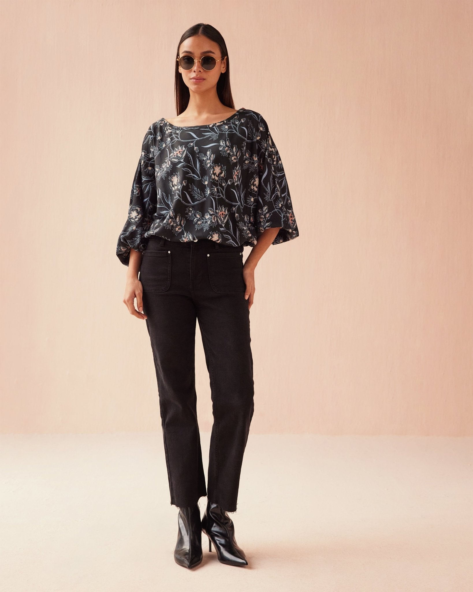 Verde Blouse SOFI MIDNIGHT - Omika
