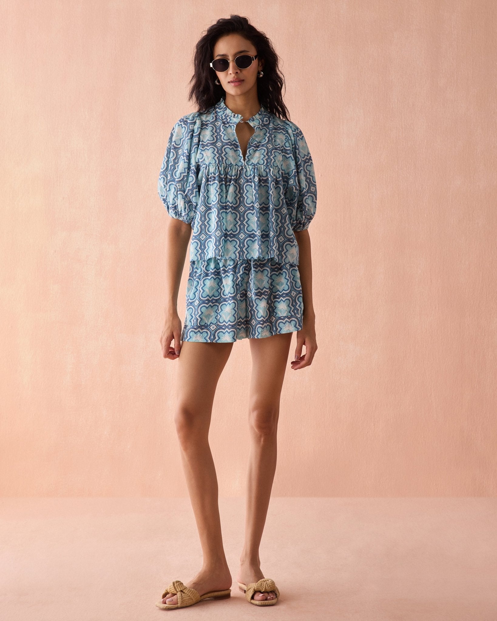 Wren Blouse LEENA SANTORINI - Omika